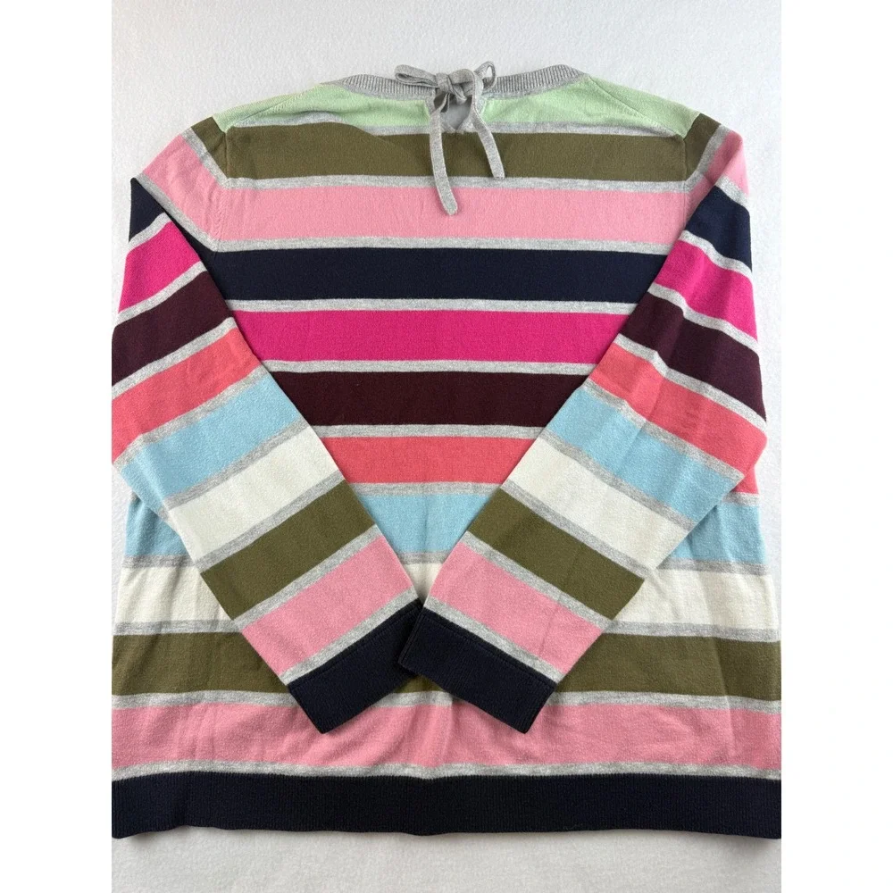 Talbots Striped Sweater Colorful Knit Long‎ Sleeve Crew Neck Classic Womens